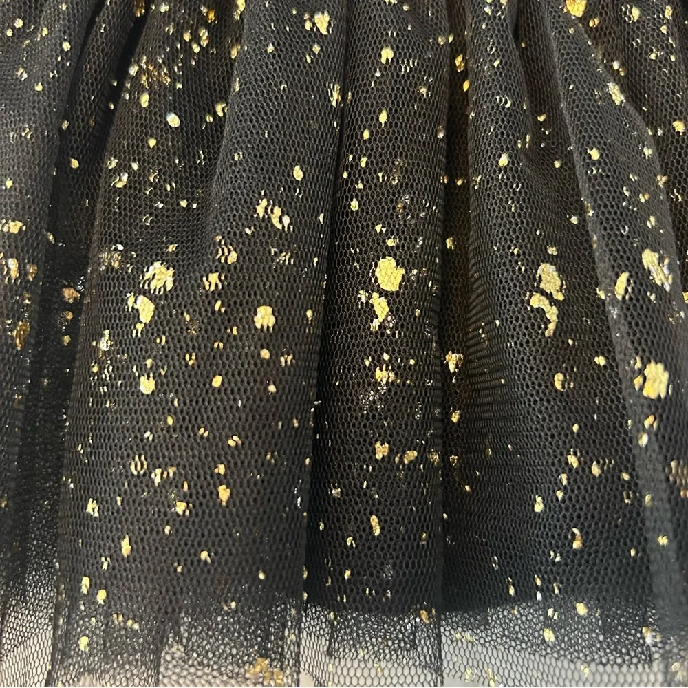 ⭐️Baby starters my first new year black and gold tutu skirted bodysuit newborn